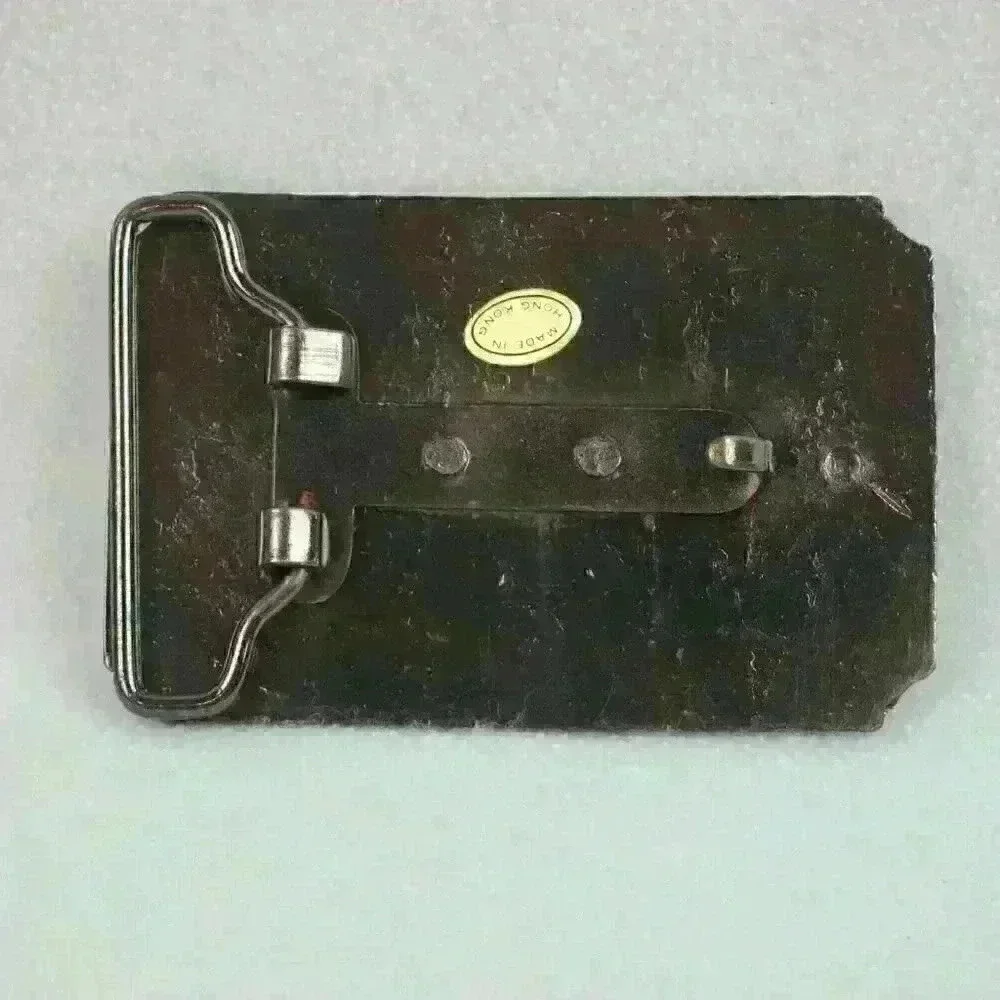 Vintage Belt Buckle Wells Fargo & Company 1852 Metal Western Style Horse Coach - Picture 4 of 12